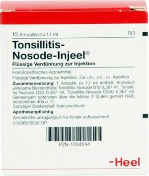 TONSILLITIS Nosode Injeel Ampullen