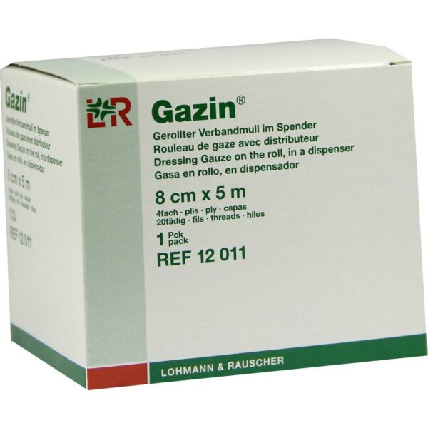 GAZIN Verbandmull 8 cmx5 m 4fach gerollt