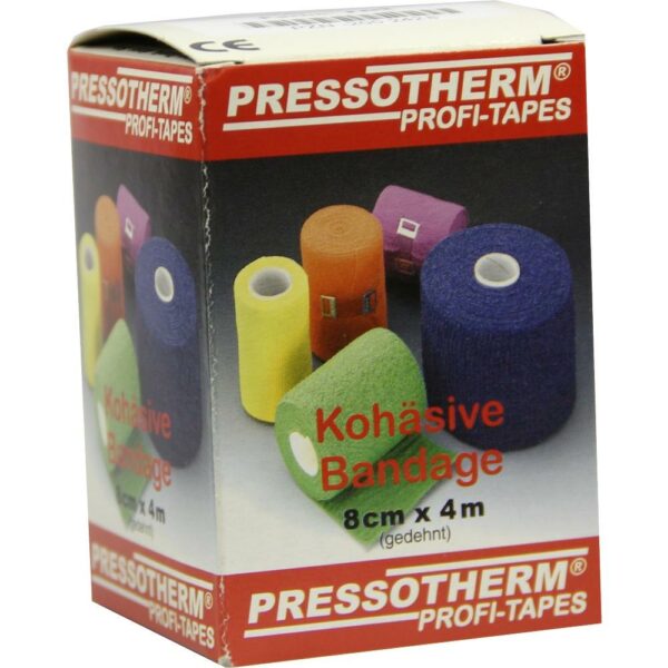 PRESSOTHERM Kohäsive Bandage 8 cmx4 m rot