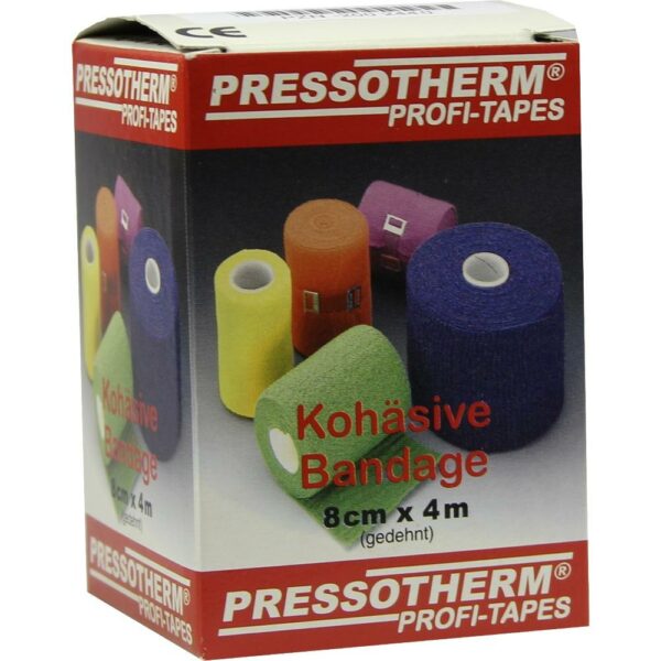 PRESSOTHERM Kohäsive Bandage 8 cmx4 m blau