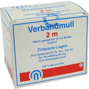 VERBANDMULL 2x1 m zickzack BW 20/100 unsteril