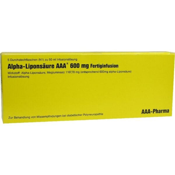 ALPHA LIPONSÄURE AAA 600 mg Injektionsflaschen