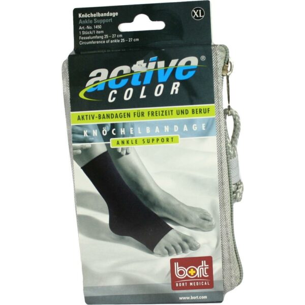 BORT ActiveColor Knöchelbandage x-large schwarz