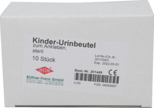 URIN AUFFANGBTL. steril 100 ml f.Kind z.Ankleben