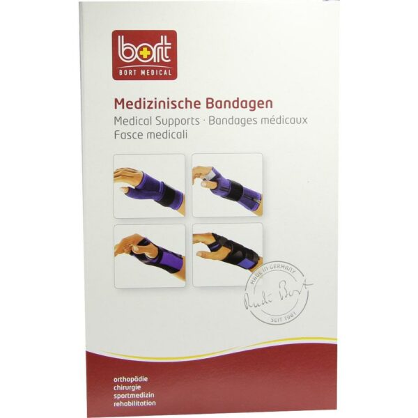 BORT Handgelenkstütze m.Alusch.rec.medium schw.