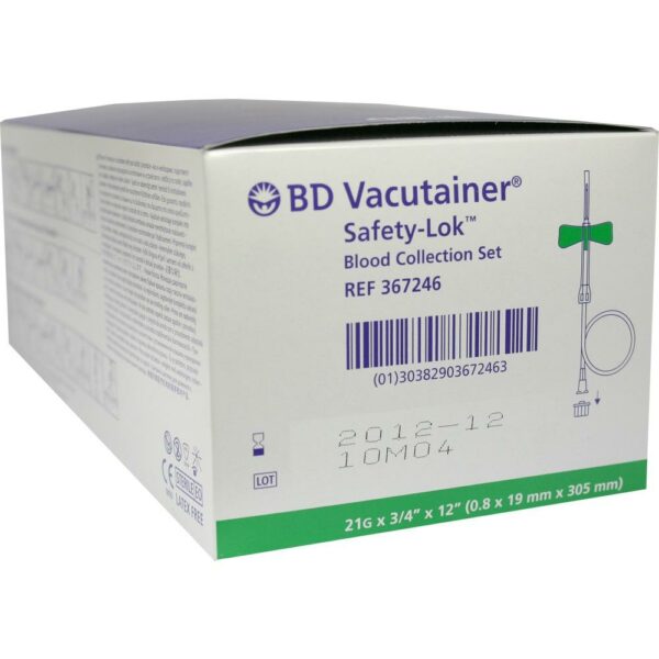 BD VACUTAINER Safety Lok Sicherh.Punkt.Best.grün