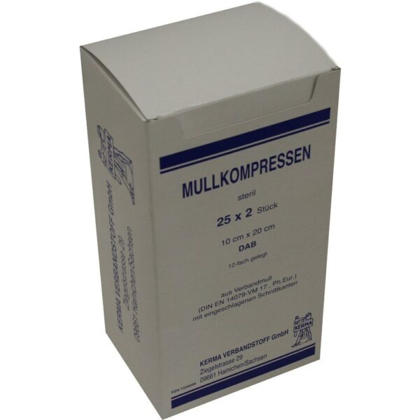 MULLKOMPRESSEN 10x20 cm steril 12fach BW