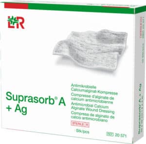 SUPRASORB A+Ag Antimik.Cal.Alginat Kompr.5x5 cm