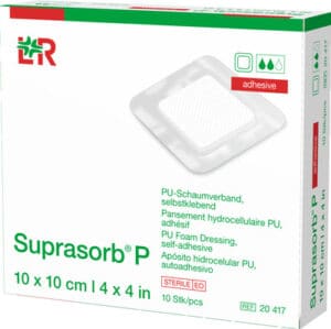 SUPRASORB P PU-Schaumv.10x10 cm selbstklebend