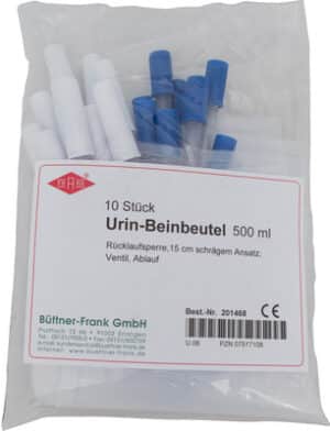 URIN BEINBEUTEL Rückl.Sp.m.Abl.schräg 500 ml