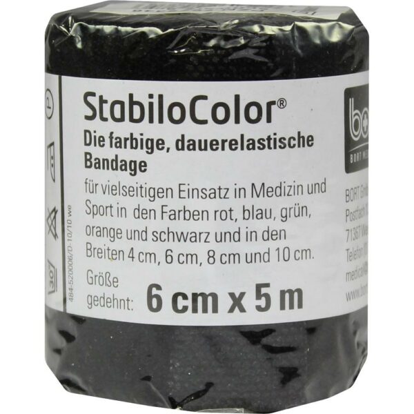 BORT StabiloColor Binde 6cm schwarz