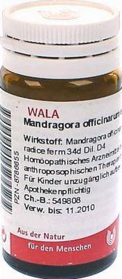 Mandragora officinarium e radice D 4 Globuli