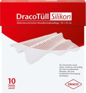 DRACOTÜLL Sil.10x10 cm silikonbes.Wundkont.Aufl.