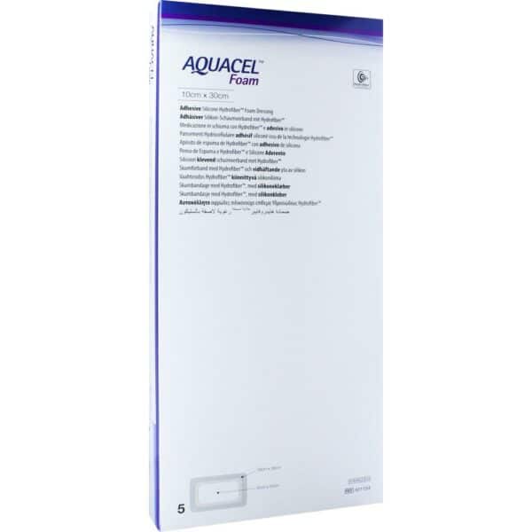 AQUACEL Foam adhäsiv 10x30 cm Verband