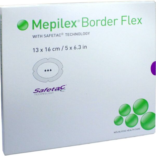 MEPILEX Border Flex Schaumverb.haftend 13x16 cm