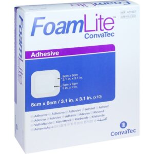 FOAM LITE ConvaTec adhäsiv PU-Schaumverb.8x8 cm