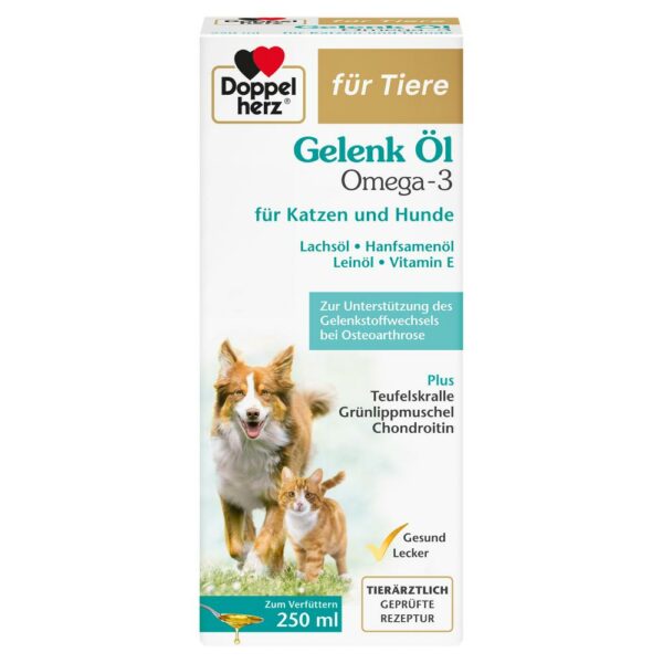 Doppelherz Gelenk Öl Omega-3 für Katzen und Hunde