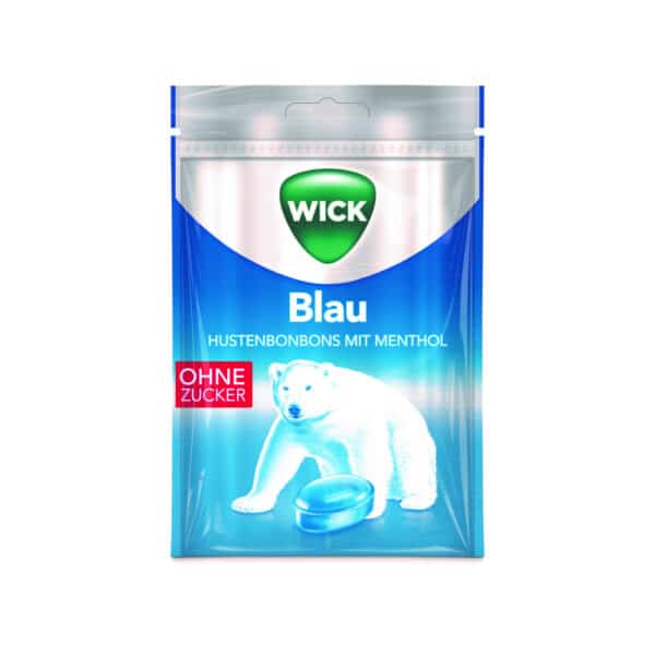 WICK BLAU VapoPlus MENTHOL ohne Zucker Hustenbonbons