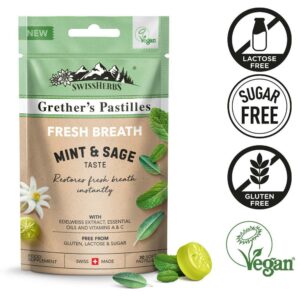 Grether's Pastilles SWISS HERBS FRESH BREATH Mint & Sage