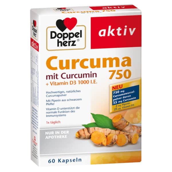 Doppelherz aktiv Curcuma 750 mit Curcumin + Vitamin D3