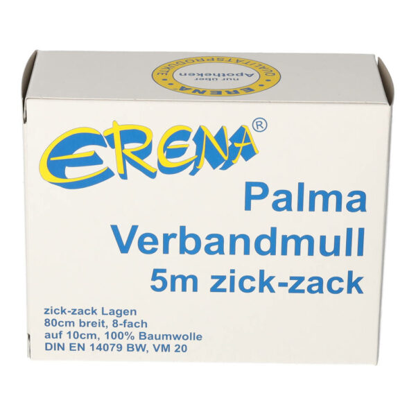 PALMA Verbandmull 80 cm 5 m zickzack Lagen