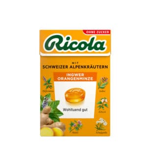 Ricola Ingwer Orangenminze Kräuterbonbons zuckerfrei