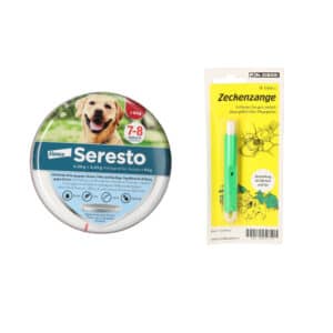 Seresto Halsband für große Hunde + Zeckenzange Set