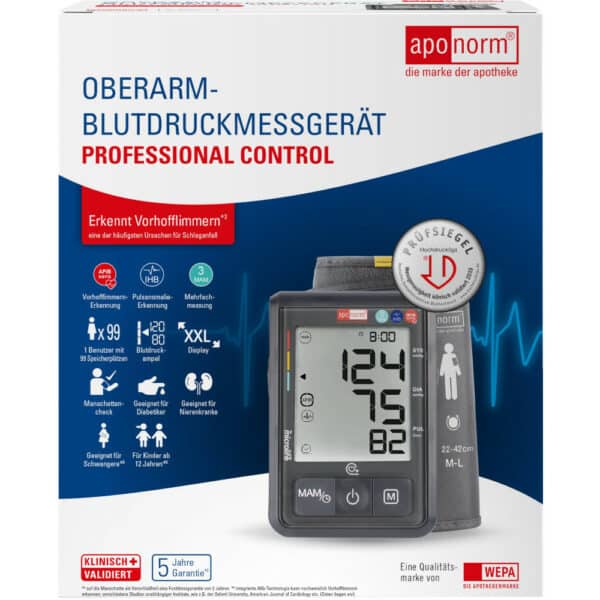 aponorm Blutdruckmessgerät Oberarm PROFESSIONAL CONTROL