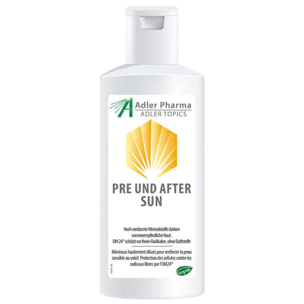 PRE UND AFTER SUN MIT ALOE VERA UND OM24