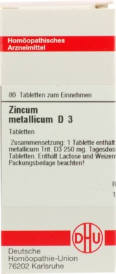 ZINCUM METALLICUM D 3 Tabletten