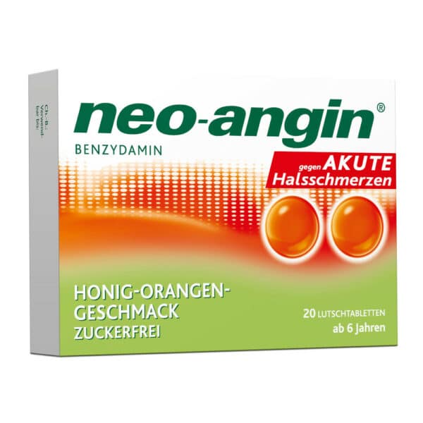 neo-angin HONIG-ORANGEN-GESCHMACK ZUCKERFREI