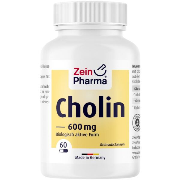 Zein Pharma CHOLIN 600 mg rein aus Bitartrat vegetarische Kapseln