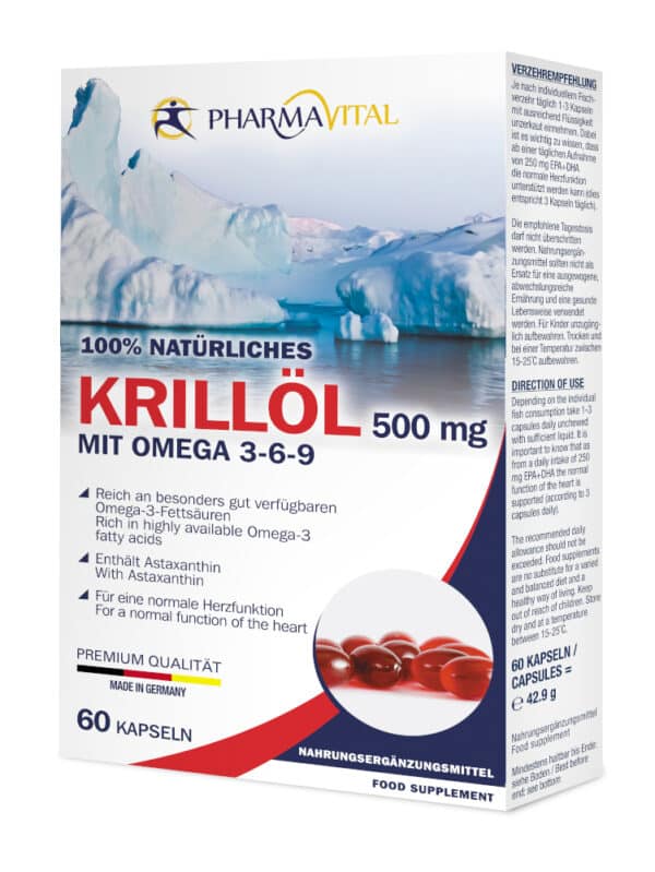 NATÜRLICHES KRILLÖL 500mg mit Omega 3-6-9