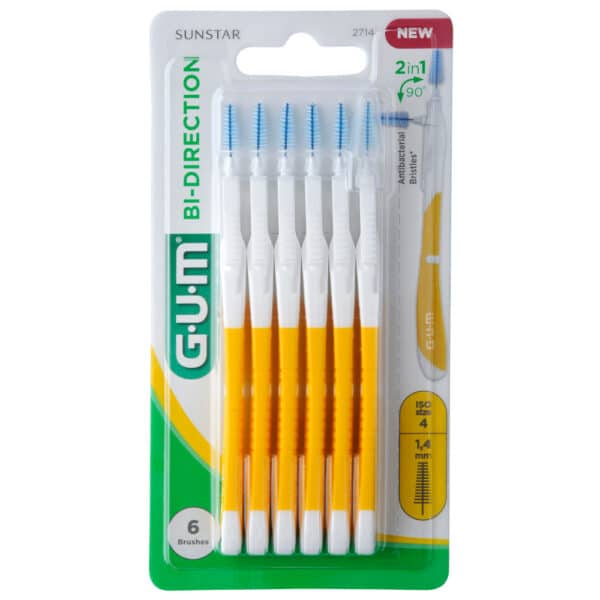 GUM BI-DIRECTION Interdentalbürste 1.4 mm gelb