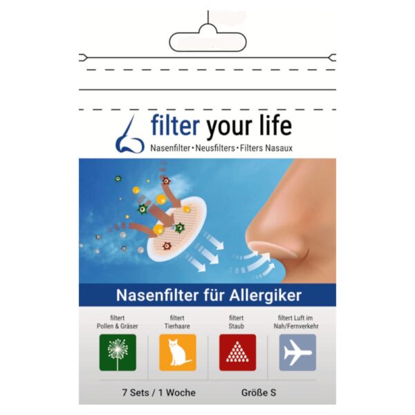 FILTER YOUR LIFE Nasenfilter f.Allergiker Gr.S