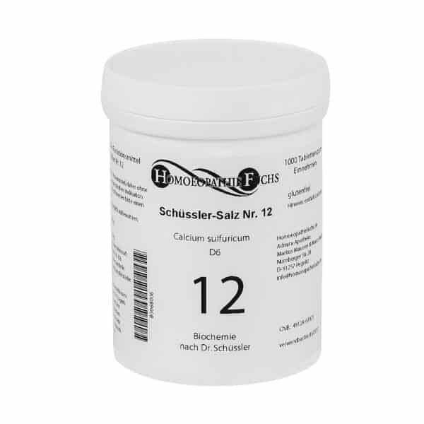 HOMOEOPATHIEFUCHS Schüssler-Salz Nummer 12 calcium sulfuricum D6 Biochemie