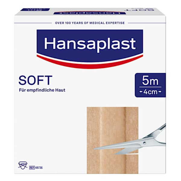 Hansaplast SOFT Pflaster 4 cm x 5m