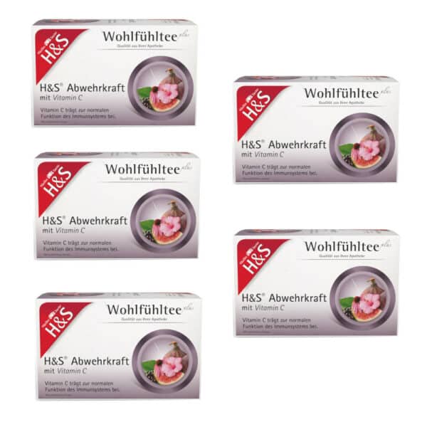 H&S Wohlfühltee Abwehrkraft mit Vitamin C 5er Set