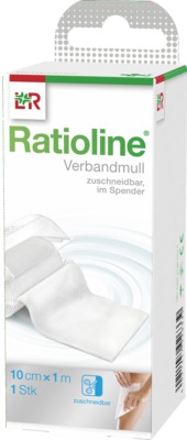 RATIOLINE acute Verbandmull 10 cmx1 m gerollt